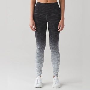 High waist Lululemon Ombré wonder under leggings